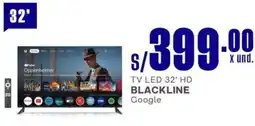 Makro Blackline tv led 32' hd google oferta