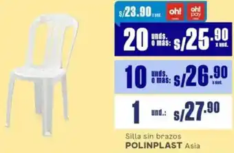 Makro Polinplast silla sin brazos asia oferta