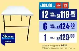 Makro Aro mesa plegable oferta