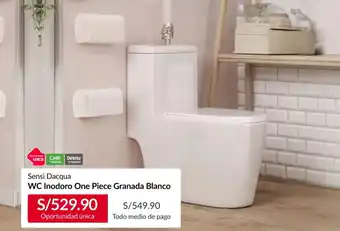 Sodimac WC Inodoro One Piece Granada Blanco oferta