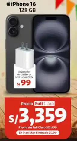 Claro iPhone 16 oferta