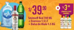 Tambo Smirnoff red + evervess oferta