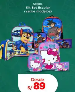 La Curacao Scool kit set escolar oferta