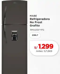 La Curacao Mabe refrigeradora no frost grafito oferta
