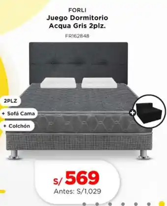 La Curacao Forli juego dormitorio acqua gris oferta