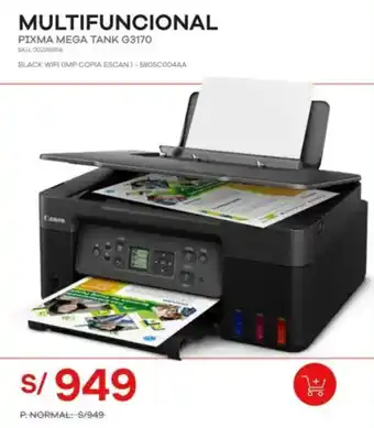 Estilos Canon multifuncional pixma mega tank G3170 oferta