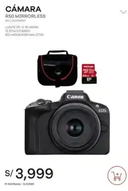 Estilos Canon Cámara R50 mirrorless oferta