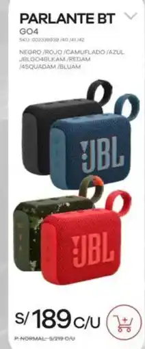 Estilos JBL Parlante BT GO4 oferta