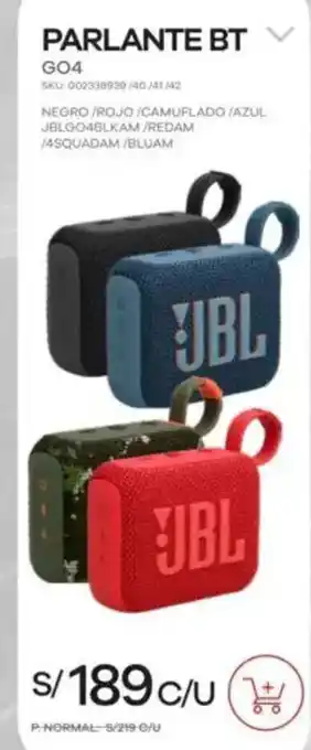 Estilos JBL Parlante BT GO4 oferta