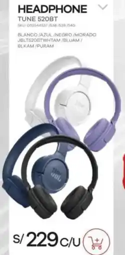 Estilos JBL Headphone tune 520BT oferta