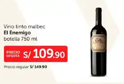 Wong El Enemigo Vino tinto malbec oferta