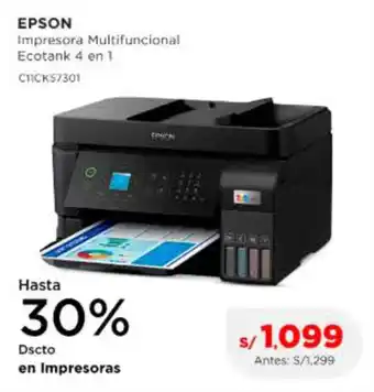 La Curacao EPSON Impresora Multifuncional Ecotank 4 en 1 oferta