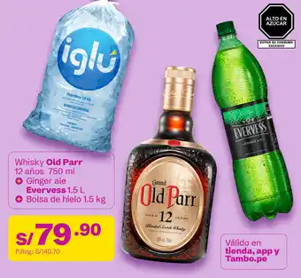 Tambo Old parr whisky 12 años oferta