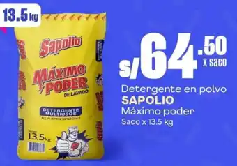 Makro Sapolio detergente en polvo máximo poder oferta