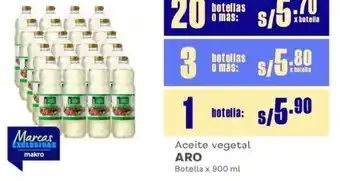 Makro Aro aceite vegetal oferta