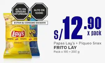 Makro Frito lay papas lay's + piqueo snax oferta