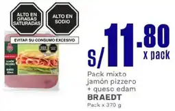 Makro Braedt pack mixto jamón pizzero + queso edam oferta