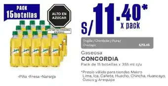 Makro Concordia gaseosa oferta