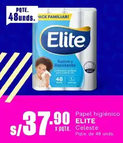 Makro Elite papel higiénico celeste oferta