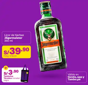 Tambo Jägermeister licor de hierbas oferta