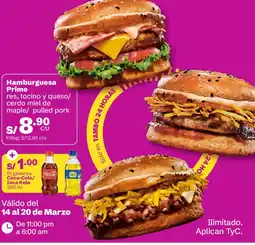 Tambo Hamburguesa prime oferta