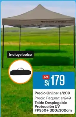 Promart Toldo desplegable protección UV oferta