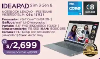 Hiraoka Ideapad slim 3 gen 8 oferta