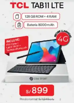 Hiraoka Tcl tab 11 lte oferta