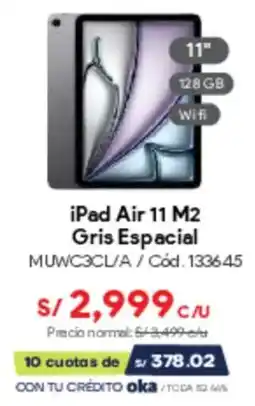 Hiraoka iPad Air 11 M2 Gris Espacial oferta