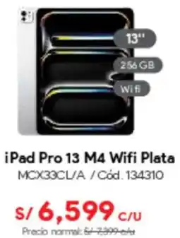 Hiraoka Ipad pro 13 m4 wifi plata oferta