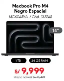 Hiraoka Macbook pro m4 negro espacial oferta