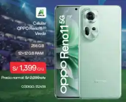 Hiraoka Celular oppo reno11 verde oferta