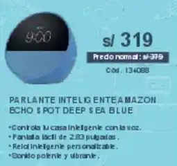 Hiraoka Parlante inteligente amazon echo spot deep sea blue oferta