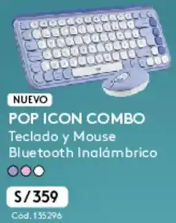 Hiraoka Nuevo pop icon combo teclado y mouse bluetooth inalámbrico oferta