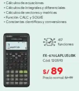 Hiraoka casio FX-670 LAPLUS2BK oferta