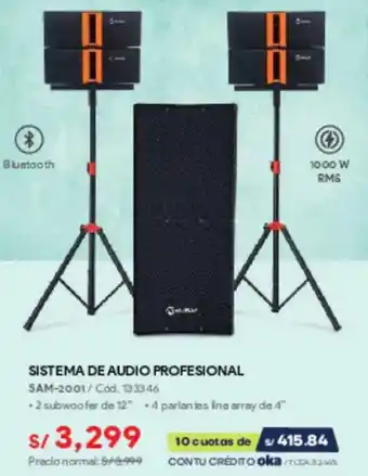 Hiraoka Miray Sistema de audio profesional oferta