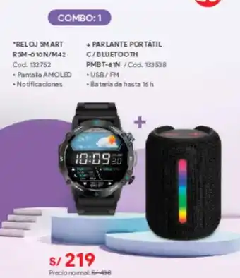 Hiraoka Miray reloj smart rsm + parlante portatil c/bluetooth oferta