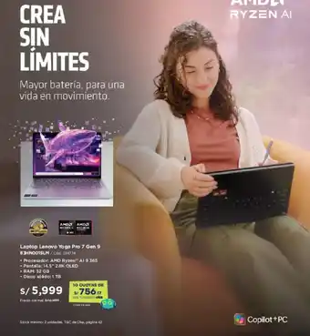 Hiraoka Lenovo laptop yoga pro 7 gen 9 oferta