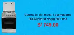 La Curacao Cocina de pie imaco 4 quemadores oferta