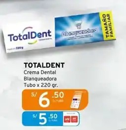 Mifarma Totaldent crema dental blanqueadora tubo oferta