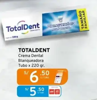 Mifarma Totaldent crema dental blanqueadora tubo oferta