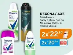 Mifarma Rexona/ axe desodorante spray/stick/roll on oferta