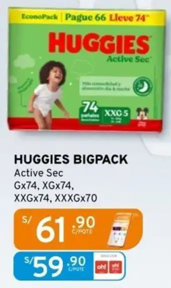 Mifarma Huggies bigpack active sec oferta