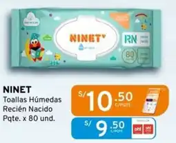 Mifarma Ninet toallas húmedas recién nacido oferta