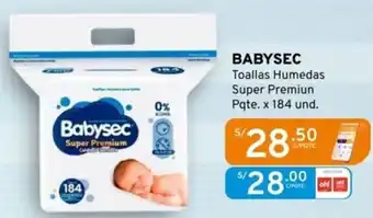 Mifarma Babysec toallas humedas super premiun oferta