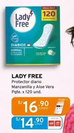 Mifarma Lady free protector diario manzanilla y aloe vera oferta