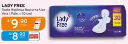 Mifarma Lady free toalla higiénica nocturna aloe vera oferta