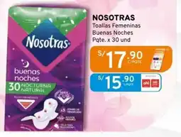 Mifarma Nosotras toallas femeninas buenas noches oferta