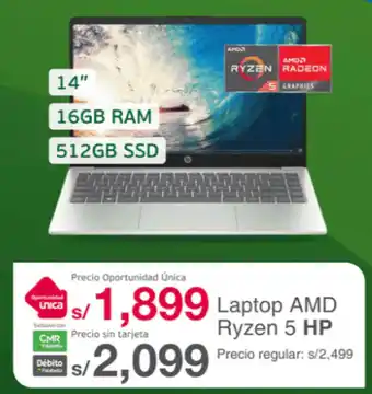 Tottus Hp laptop amd ryzen 5 14" oferta