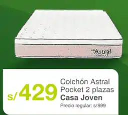 Tottus Casa joven colchón astral pocket oferta